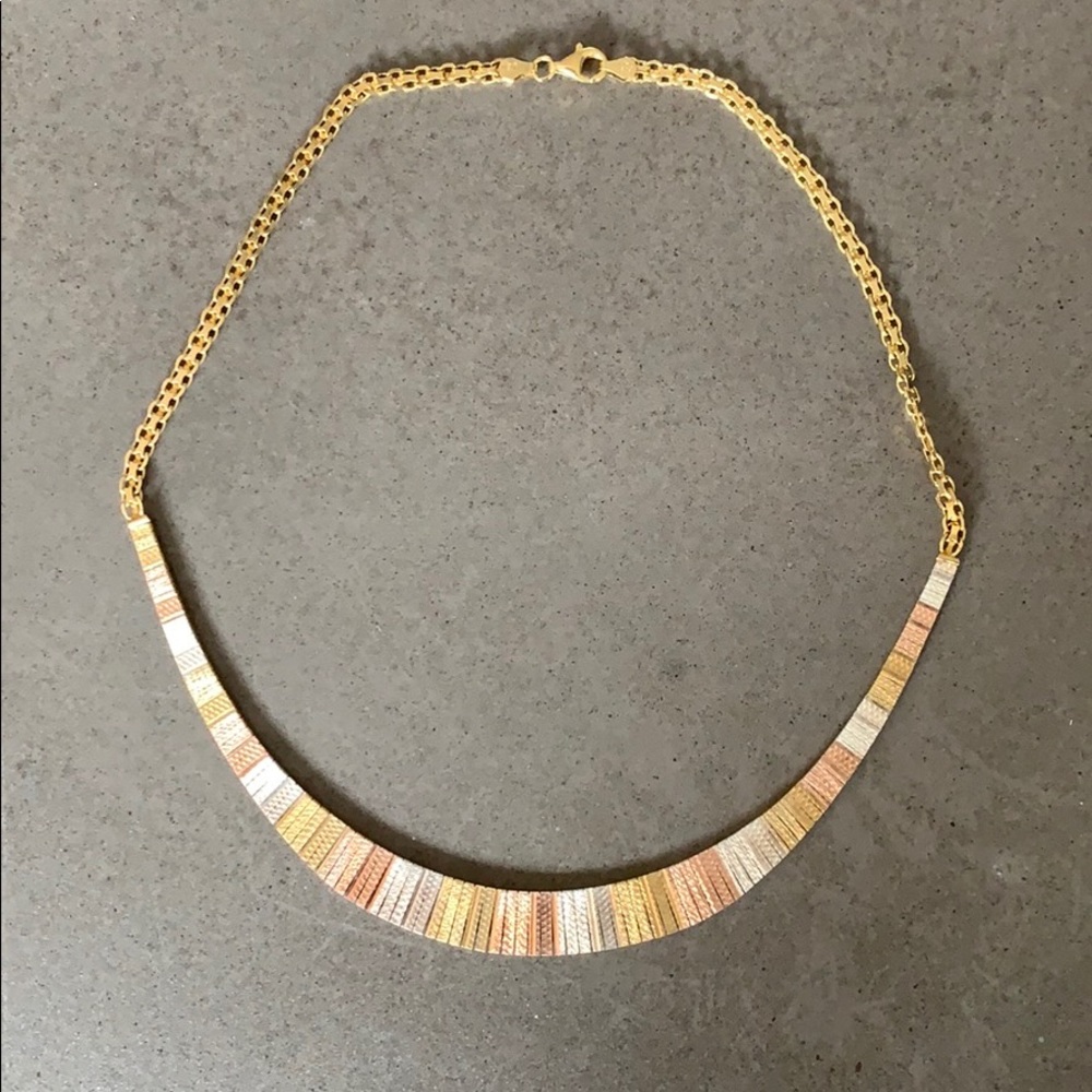 Decorative gold necklace (925 silver)